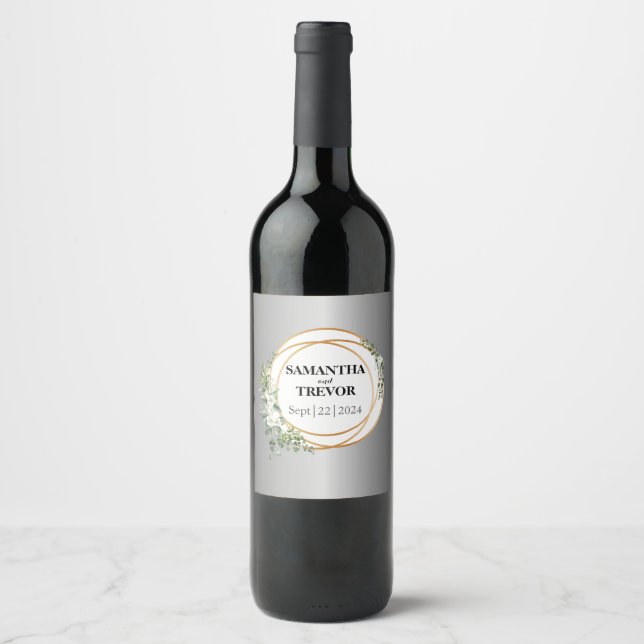 Vins d'or : Un Étiquette de vin Serenade Argent (Devant)
