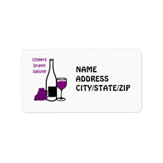 VINS ENTHOUSIASTES ÉTIQUETTE DE ADRESSE