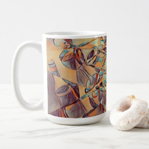 Vins et bouteilles de vin art Café Mug
