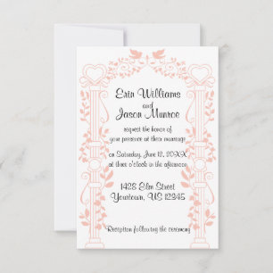 Vins et colonnes Faire-part de mariage