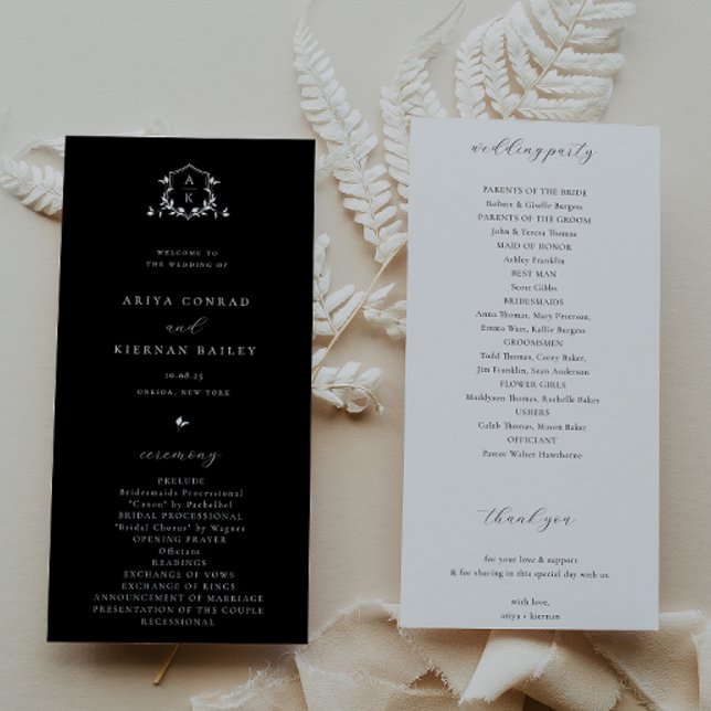 Vins intemporels Monogramme Crest Black Programme (Créateur téléchargé)