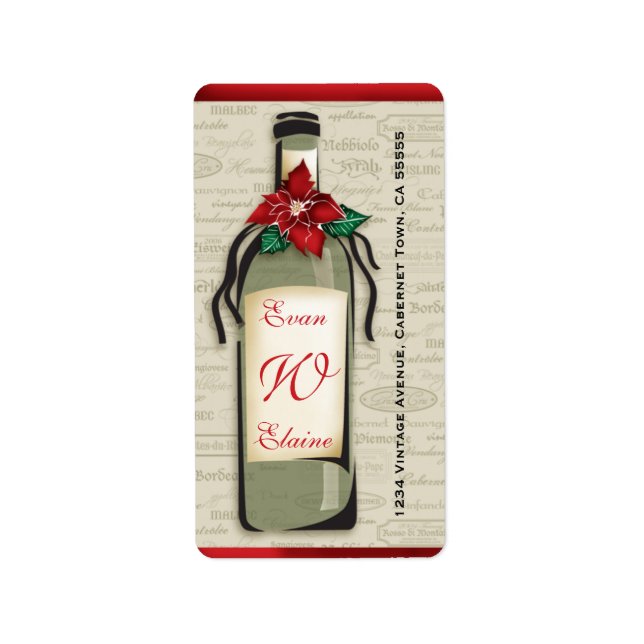 Vins sophistiqués Variète Étiquette de vacances (Devant)