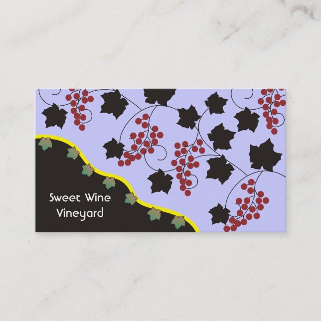Vins sucrés Cartes de visite (Devant)