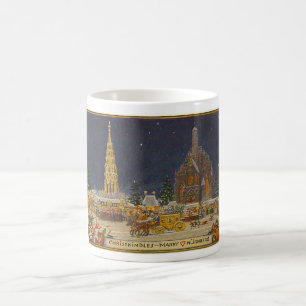 VINT 1950 HIVER XMAS SCÈNE ALLEMAGNE Mug