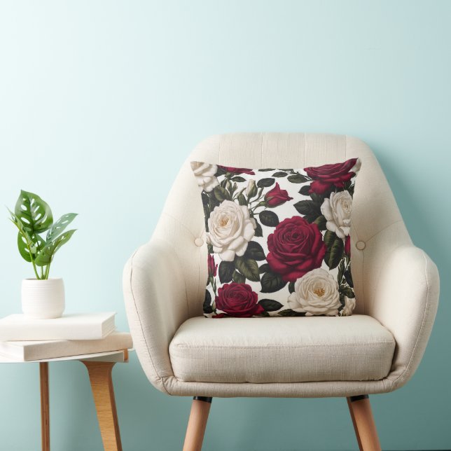 Vintag fleurs Jeter oreiller (Chaise)