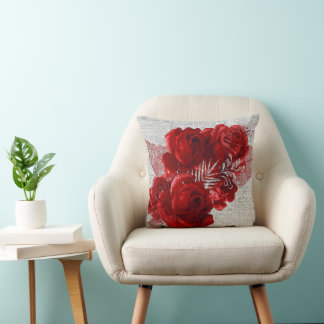 Vintag flowers Throw Pillow