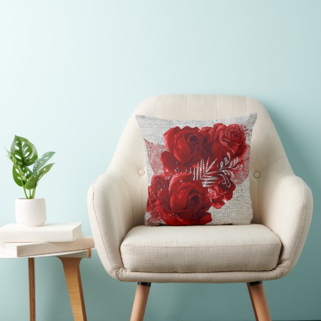Vintag flowers Throw Pillow (Chair)