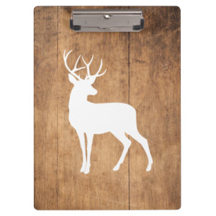 Vintaga Beauty Wood & Deer  Clipboard