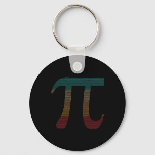 Vintage 10000 Digits Pi Sign - Math Mathematics -  Keychain