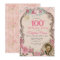 Vintage 100th Centenarian  Birthday Invitation