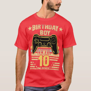 Vintage 10th Birthday Boy Video Game Level 10 Unlo T-Shirt