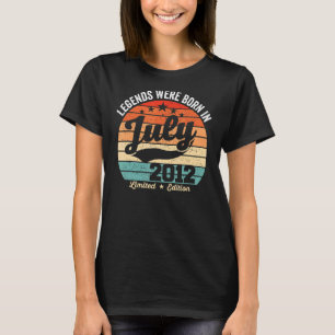 Vintage 10th Birthday Legends Were Born In July 20 T-Shirt