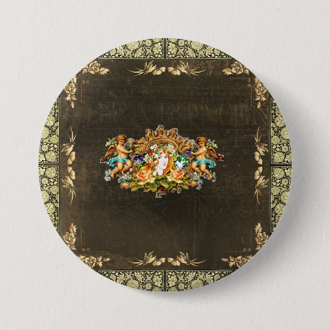 Vintage 114 3 inch round button (Front)