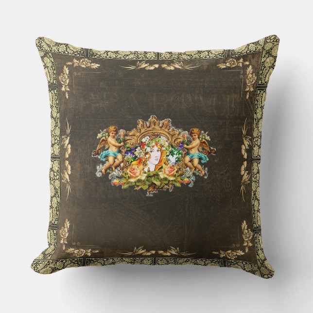 Vintage 114 throw pillow (Front)
