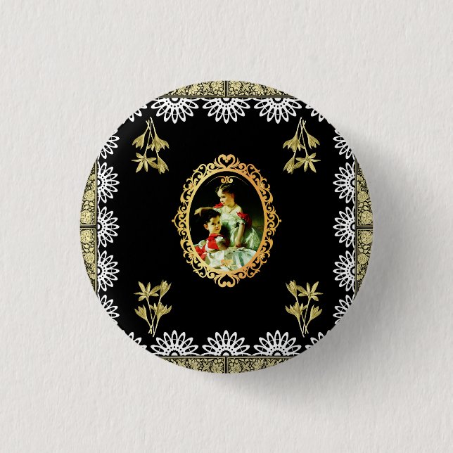 Vintage 115 1 inch round button (Front)