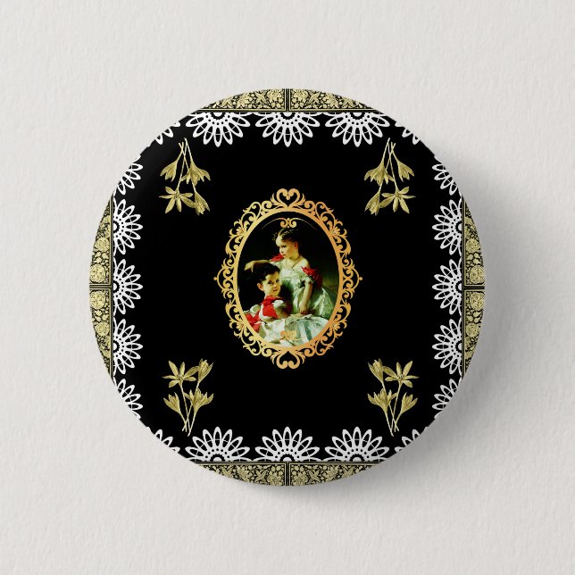 Vintage 115 2 inch round button (Front)