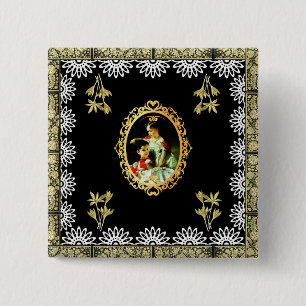 Vintage 115 2 inch square button
