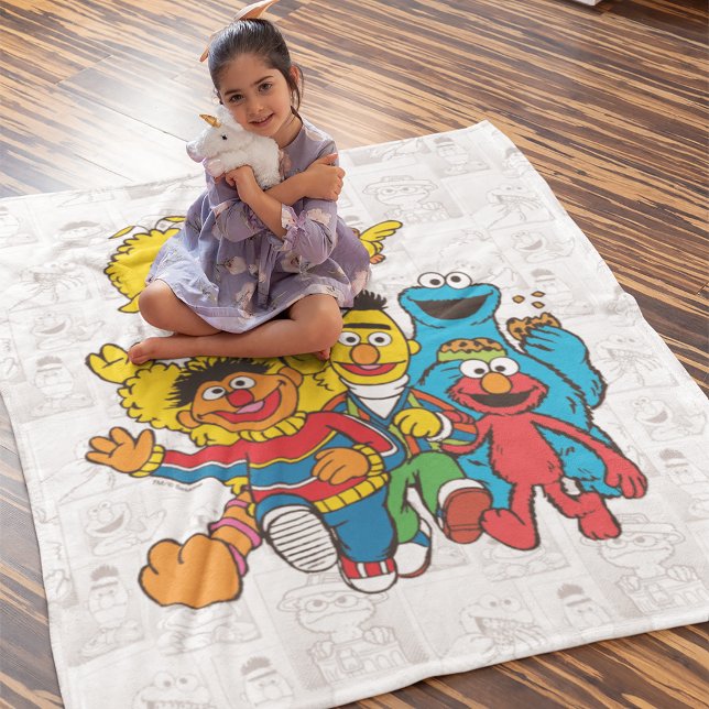 Vintage 123 Sesame Street Fleece Blanket (Creator Uploaded)