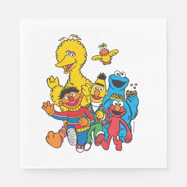 Vintage 123 Sesame Street Napkin (Front)