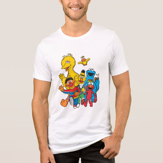 Vintage 123 Sesame Street Tri-Blend Shirt (Front)
