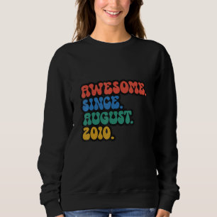 Vintage 12th Birthday Awesome Since August 2010 12 Sweatshirt