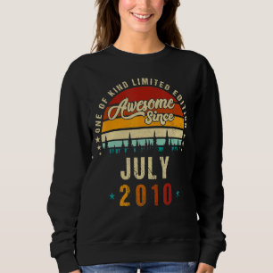 Vintage 12th Birthday Awesome Since July 2010 Epic Sweatshirt
