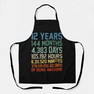 Vintage 12th Birthday Gift 12 Years Old Apron