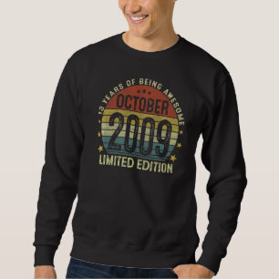 Vintage 13th Birthday October 2009 13 Years Old Sweatshirt