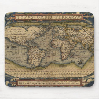 Vintage 1570 Abraham Ortelius' Old World Map Mouse Pad