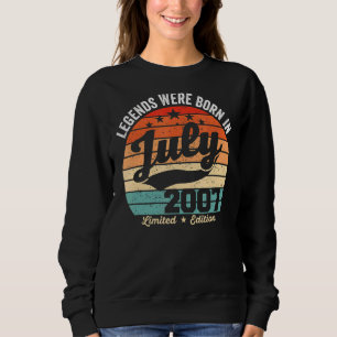 Vintage 15th Birthday Legends Were Born In July 20 Sweatshirt