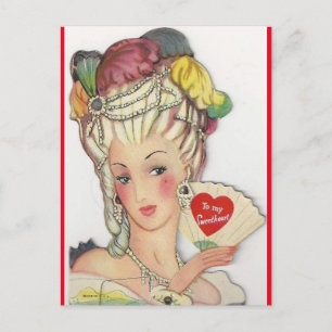 Vintage 16th Century Lady Valentine Postcard