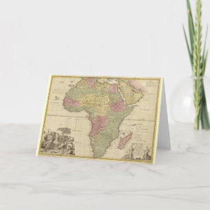 Vintage 1725 Africa Map Card