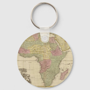Vintage 1725 Africa Map Keychain