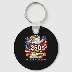 Vintage 1776-2026 americans 4th of july 250 years keychain