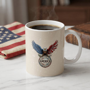 Vintage 1776 4th of July Patriotic BBQ Party Coffee Mug