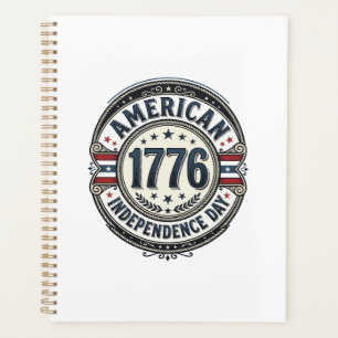 Vintage 1776 American Independence Day Shirt Desig Planner
