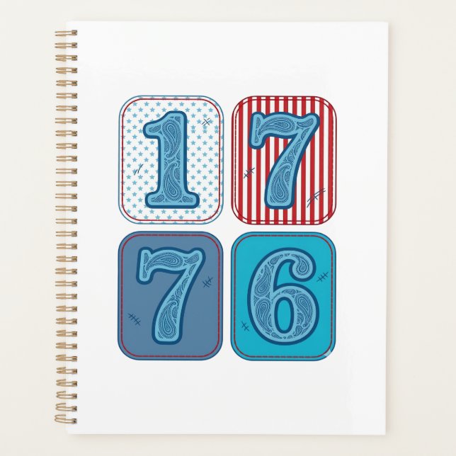 Vintage 1776 Patchwork Patriotique (Devant)