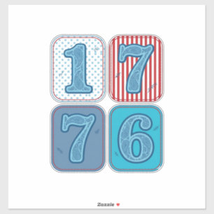 Vintage 1776 Patriotic Patchwork