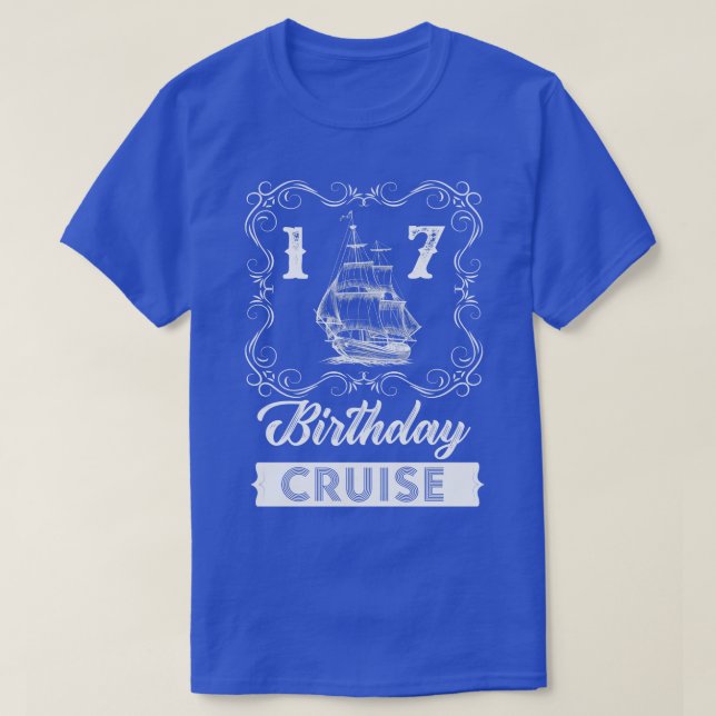 Vintage 17th Birthday Cruise T-Shirt (Design Front)