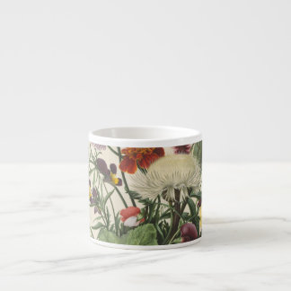 Vintage 17th-century Historical Floral Espresso Cup