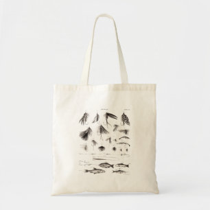 Vintage 1800s Angling Fly Fishing Flies Lure Lures Tote Bag