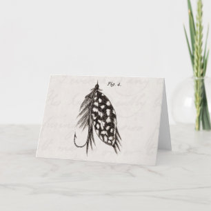 Vintage 1800s Angling Fly Fishing Flies Old Hooks Card