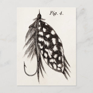 Vintage Angler Fly Fishing Lures Poster, Zazzle