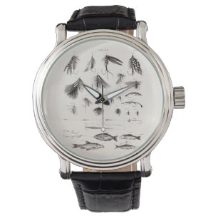 Vintage 1800s Angling Fly Fishing Flies Old Hooks Watch