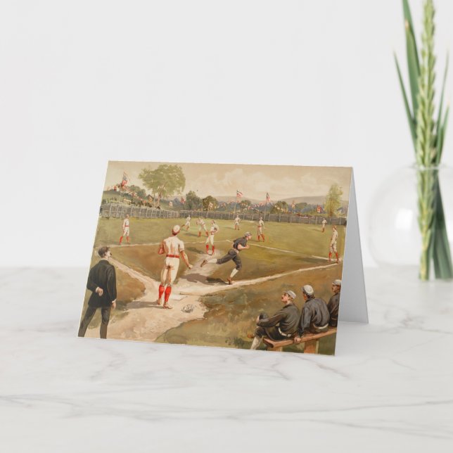 Vintage 1800s Baseball Game Card (Front)