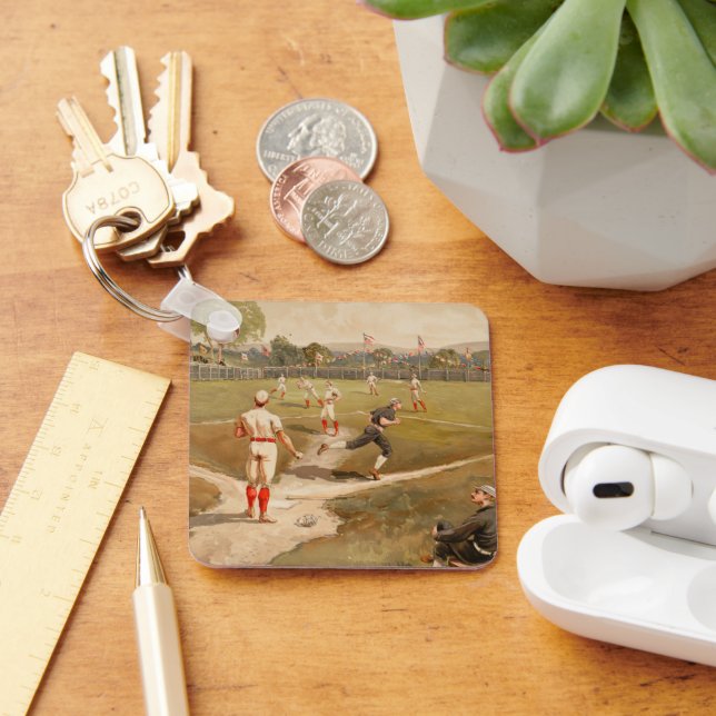 Vintage 1800s Baseball Game Keychain (Desk)