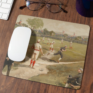 Vintage 1800s Baseball Game Mouse Pad