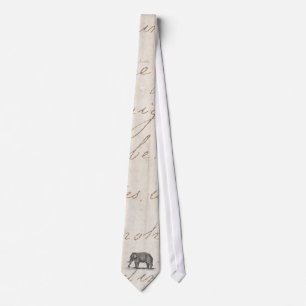Vintage 1800s Elephant Illustration - Elephants Tie
