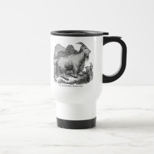 Vintage 1800s Goats American Rocky Mountain Goat Travel Mug