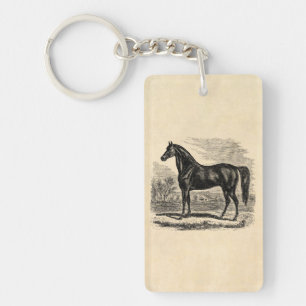 Vintage 1800s Horse - Morgan Equestrian Template Keychain